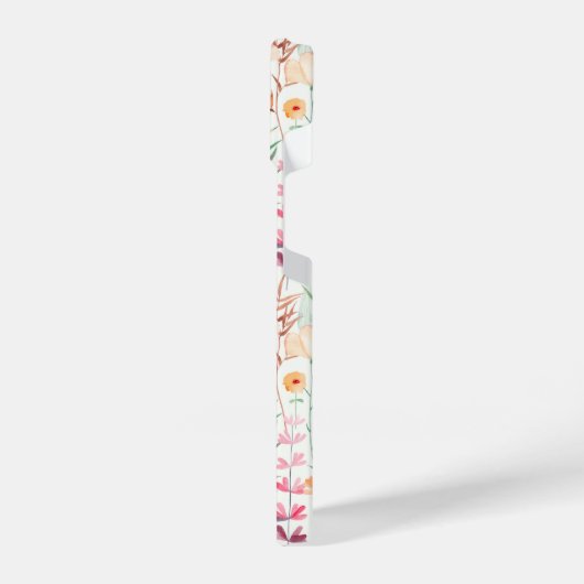 Pastel Vloertuinpatroon iPhone Hoesje (Linkerkant)