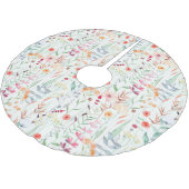 Pastel Vloertuinpatroon Kerstboom Rok (Gekanteld)