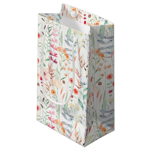 Pastel Vloertuinpatroon Klein Cadeauzakje (Voorkant Gekanteld)