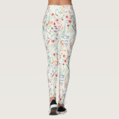 Pastel Vloertuinpatroon Leggings (Achterkant)