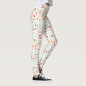 Pastel Vloertuinpatroon Leggings (Rechts)
