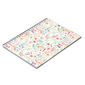 Pastel Vloertuinpatroon Notitieboek (Linkerzijde)