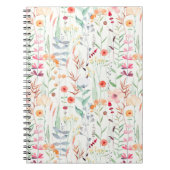 Pastel Vloertuinpatroon Notitieboek (Voorkant)