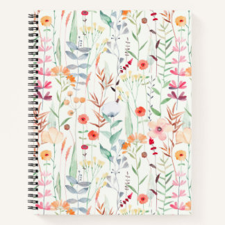 Pastel Vloertuinpatroon Notitieboek