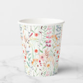 Pastel Vloertuinpatroon Papieren Bekers (Voorkant)