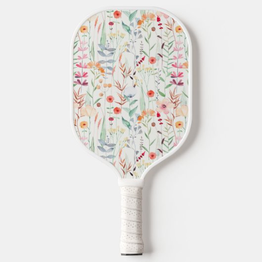 Pastel Vloertuinpatroon Pickleball Paddle (Voorkant)