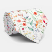 Pastel Vloertuinpatroon Stropdas (Opgerold)