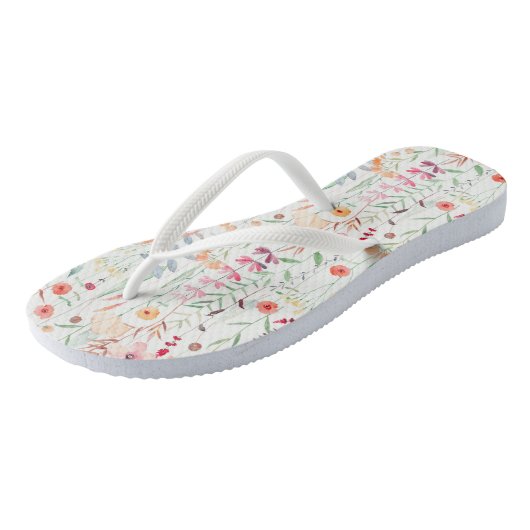 Pastel Vloertuinpatroon Teenslippers (Schuin)