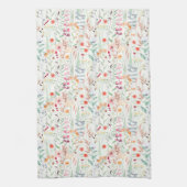 Pastel Vloertuinpatroon Theedoek (Verticaal)