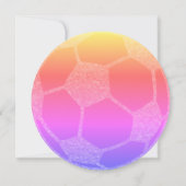 Pastel Voetbal Birthday, Voetbal Kaart (Achterkant)
