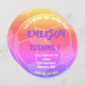 Pastel Voetbal Birthday, Voetbal Kaart (Voorkant / Achterkant)