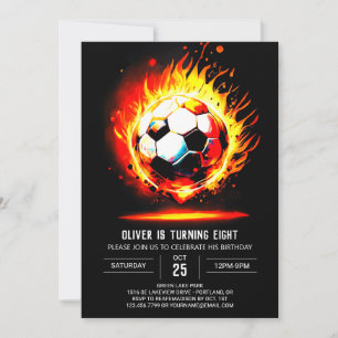 Pastel Voetbal Digitale Kinderen Verjaardag Kaart