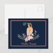 Pastel vogel briefkaart (Voorkant / Achterkant)