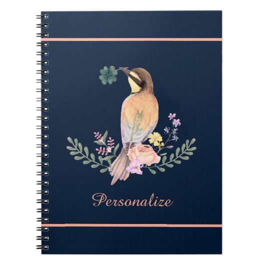 Pastel vogel notitieboek (Voorkant)