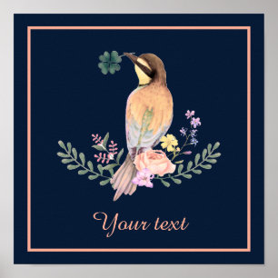 Pastel vogel poster