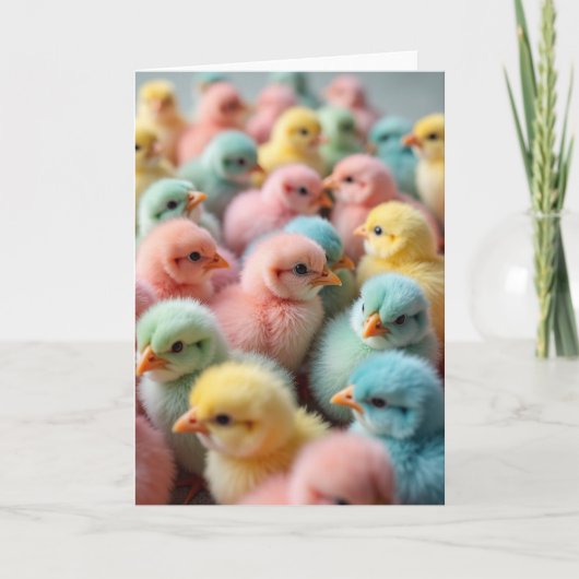 Pastel Vogels Lente Kaart (Voorkant)