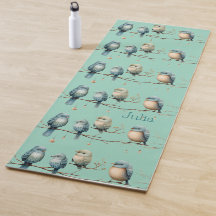 Pastel Vogels Patroon Rustige Natuur Fitness