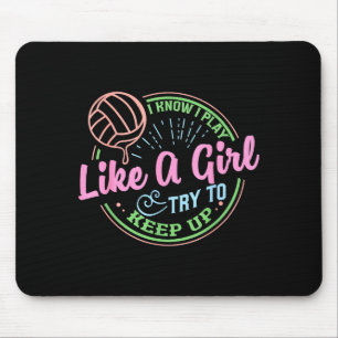 Pastel Volleybal Citaat Ontwerp Voor Zelfverzekerd Muismat