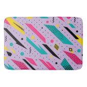 Pastel Voltage Memphis Retro Roze Teal Badmat (Voorkant)