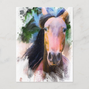 *~* Pastel voor artistieke paarden AR22 Briefkaart