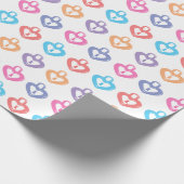 Pastel voor hartslot cadeaupapier (Hoek)