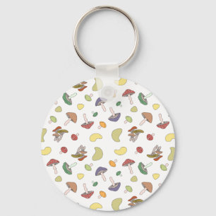 Pastel voor paddenstoelen sleutelhanger