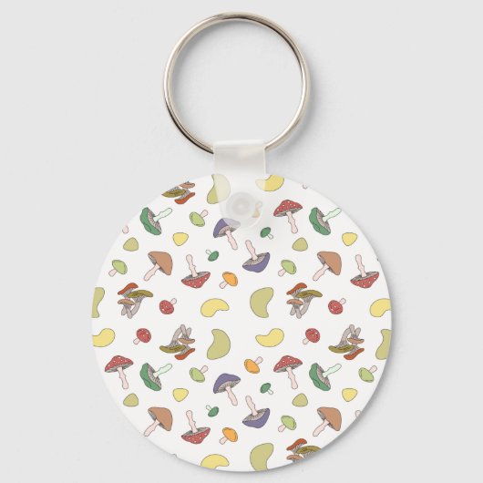 Pastel voor paddenstoelen sleutelhanger (Voorkant)