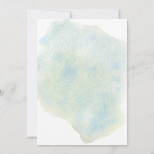 Pastel voorjaar geheime tuin waterverf bruiloft kaart (Achterkant)