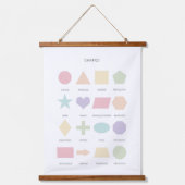 Pastel vorm leren poster hangend wandkleed (Voorkant)