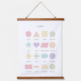 Pastel vorm leren poster hangend wandkleed