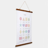 Pastel vorm leren poster hangend wandkleed (Gebogen)