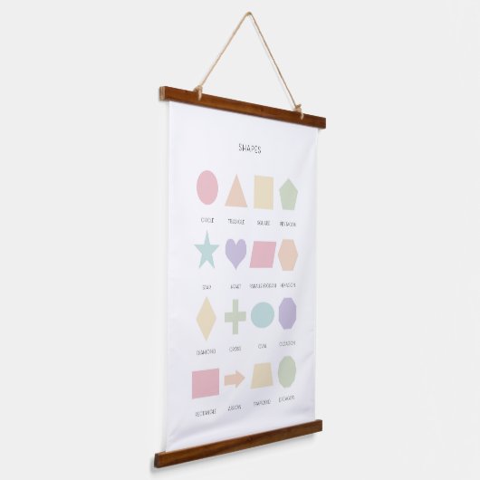 Pastel vorm leren poster hangend wandkleed (Gebogen)