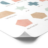 Pastel vormt een schooldecor poster (Hoek)