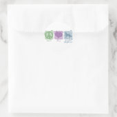 Pastel Vrede, Liefde en Engelse Herders Ronde Sticker (Tas)