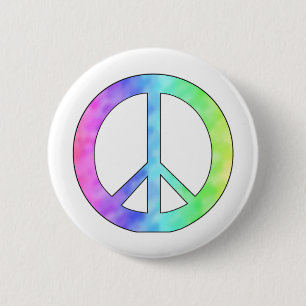 Pastel-vredesteken Ronde Button 5,7 Cm