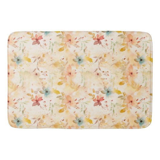 Pastel Vrije Geest Bloem Badmat (Voorkant)