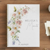 Pastel Vrouwelijke Waterverf Bloemen Modern Planner
