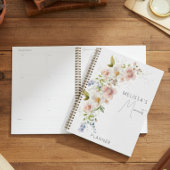 Pastel Vrouwelijke Waterverf Bloemen Modern Planner