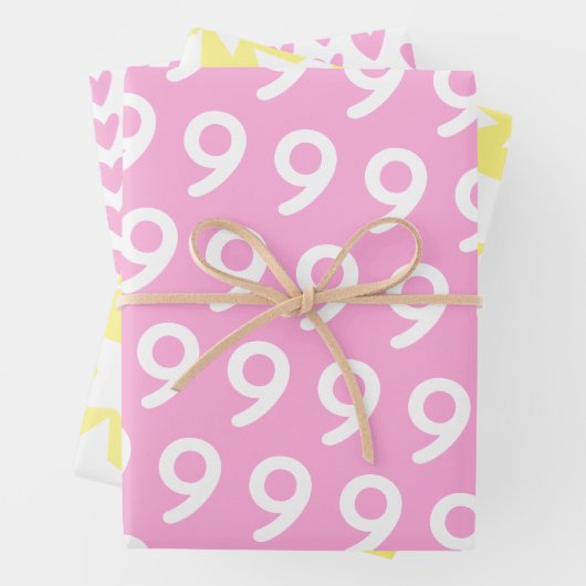 Pastel w. Witte sterren - aangepaste leeftijd kind Inpakpapier Vel (In situ)