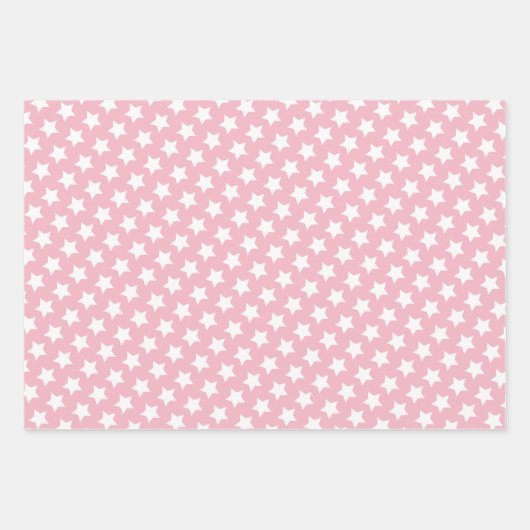 Pastel w. Witte sterren - aangepaste leeftijd kind Inpakpapier Vel (Voorkant 3)