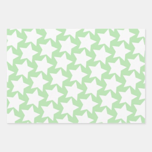 Pastel w. Witte sterren - aangepaste leeftijd kind Inpakpapier Vel (Voorkant 2)