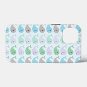 Pastel-walvispatroon Case-Mate iPhone Case (Achterkant (horizontaal))