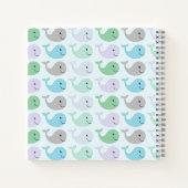 Pastel-walvispatroon Notitieboek (Achterkant)