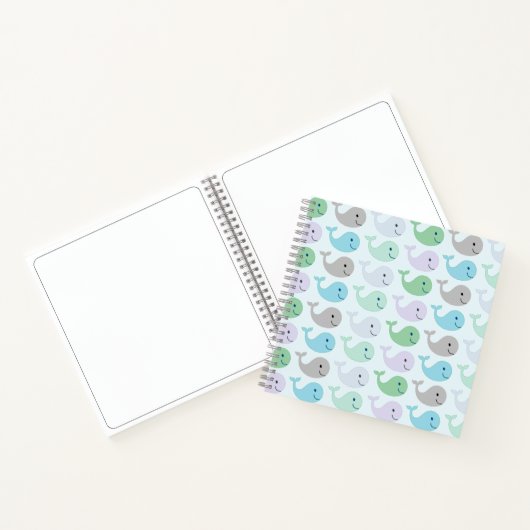 Pastel-walvispatroon Notitieboek (Binnen)