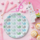 Pastel-walvispatroon Papieren Bordje (Feest)