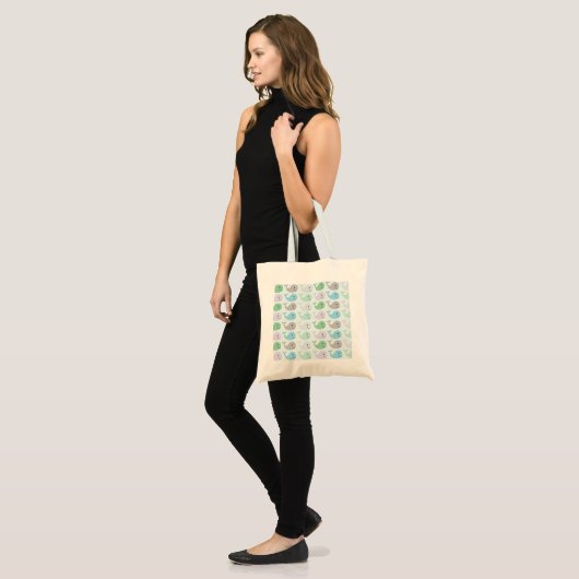 Pastel-walvispatroon Tote Bag (Voorkant (model))