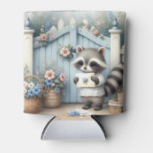 Pastel Wasbeer Brieven Tuin Blikjeskoeler (Voorkant)