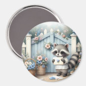 Pastel Wasbeer Brieven Tuin Magneet (Voorkant / Achterkant)