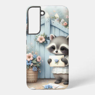 Pastel Wasbeer Brieven Tuin Samsung Galaxy Hoesje
