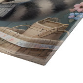 Pastel Wasbeer Brieven Tuin Snijplank (Hoek)